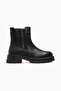 Women's Leather Zippered Chelsea Boots 26K 2554651K Black
