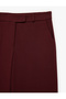 Wide Leg Fabric Trousers with Side Pockets - 3
