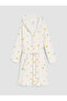 Alita City Lcw Home Mixed Poplin Patterned Children's Bathrobe with a Difference - 2