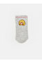 Alita City Lcw Kids Ecru Patterned Girls' Booties Socks with a Difference - 6