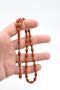 Systematic Cut Barley Daily Size Orange Fiber Prayer Beads - 5