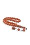 Systematic Sphere Cut Orange Fiber Prayer Beads 8 mm