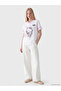 Two Mt Shop Quality Xside White Combed Cotton Printed Oversize Short Sleeve Women's T-Shirt - 6