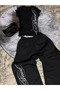Black Premium Blessed Alt Top and Bottom Tracksuit Set