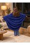 Oversize Wearable Tv Blanket Unisex-Anthracite Blue-S - 5