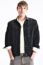 Regular Fit Leather Collar Buttoned Long Sleeve Jean Jacket I5801Ax26Au