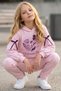 Girl's "Wildflower Bear" Premium Oysho Fabric Hooded Tracksuit Set - 9