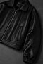 Men's Black Dragon Bomber Leather Jacket - 7