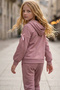 Girl's "Wildflower Bear" Premium Oysho Fabric Hooded Tracksuit Set - 5
