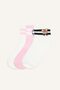 Striped and Character Detailed 3-Piece Cotton Socks for Girls I0340A8Ns