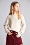 Crew Neck Ribbed Knitwear Basic Sweater for Girls H7361A826Wn - 3