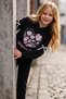 Girl's "Wildflower Bear" Premium Oysho Fabric Hooded Tracksuit Set - 5