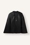 Leather Look A-Line Turtleneck Double-Breasted Buttoned Cape Coat I2469Ax26Au - 2
