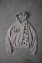 Men's Gray S'Star Denim Piping Oversize Hoodie - 3