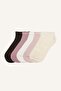 Women's Ruffled 5-Piece Cotton Booties Socks I5653Axns