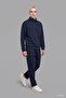 Boxy Fit High Collar Scuba Fabric Long Sleeve Sweatshirt E9363Ax26Au