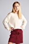 Crew Neck Ribbed Knitwear Basic Sweater for Girls H7361A826Wn - 4