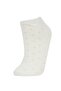 Women's Silvery 7-Piece Cotton Booties Socks C6415Axns - 8