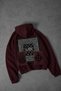 Men's Burgundy Relic Patch Detail Oversize Hoodie - 3