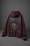 Men's Burgundy Tempest Special Washed Oversize Hoodie - 6