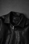 Men's Black Dragon Bomber Leather Jacket - 5