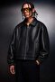Men's Black Dragon Bomber Leather Jacket - 2