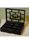 Wooden 12-Compartment Watch Box Decorative Black Glass Watch Accessory Storage Box Organizer - 4