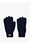 Men's Brand Logo Gloves in Navy Blue, Suitable for Daily Use