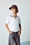 Regular Fit Apaş Collar Viscose T-Shirt for Boys G6606A826Au