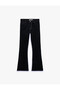 Cotton High Waist Pocket Slim Fit Spanish Leg Denim Trousers - Flare Jeans - 6