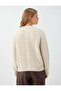 Off-White Knitted Detailed V-Neck Knitwear Cardigan - 7