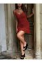 Rochie mini, roșie - XXL - 2