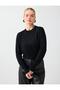 Black Crew Neck Straight Cut Basic Knitwear Sweater - 3