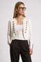 Napoleon Buttoned Knitwear Cardigan Lki̇0054 Ecru - 3
