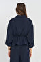 Women's Zippered, Laced Waist, Flowy Solid Color Jacket - 5