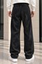 Men's Washed Corduroy Loose Fit Trousers - Black - 4