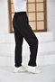 Oversize Straight-Legged Sweatpants with Two-Strained Waistbands and Elastic Waist - 4