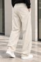 Men's Washed Corduroy Loose-Fit Trousers - Ecru - 2