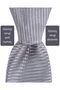 Light Gray Patterned Silk Tie – 7.5 cm Wide - 2