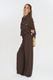 Women's Drawstring Waist Double Pocket Flowy Solid Color Jacket - 3