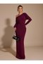 Rochie maxi, bordo - S - 3