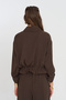 Women's Drawstring Waist Double Pocket Flowy Solid Color Jacket - 5