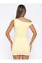 Rochie mini, galbenă - XS - 4