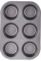 Non-Stick Carbon Steel 6 Pcs Cup Muffin Pan | Cupcake Baking Pan | Grey - PR28611 - 4