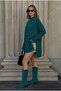 Plain Knitted Standard Poncho - 2