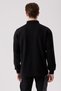 Sanfords Polo Sweatshirt – Men's Black Long Sleeve Polo Collar Sweatshirt - 3