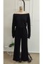 Women's modanna v-neck, backless, elastic waist, 2-thread viscose jumpsuit - 7