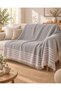 N Nevora 170X210 cm Tufted Zigzag Patterned Multi-Purpose Sofa Cover and Sofa Shawl - 4