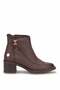 D26Kb-8200 Women's Genuine Leather Heeled Boots Brown