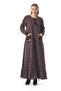 Long Sleeve Eleni Flannel Violet Pattern Winter Long Dress Purple Purple